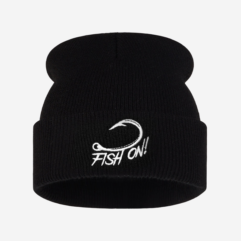 Outdoor Angler Fish On Embroid - Beanie Cuffed Knit recension och pris
