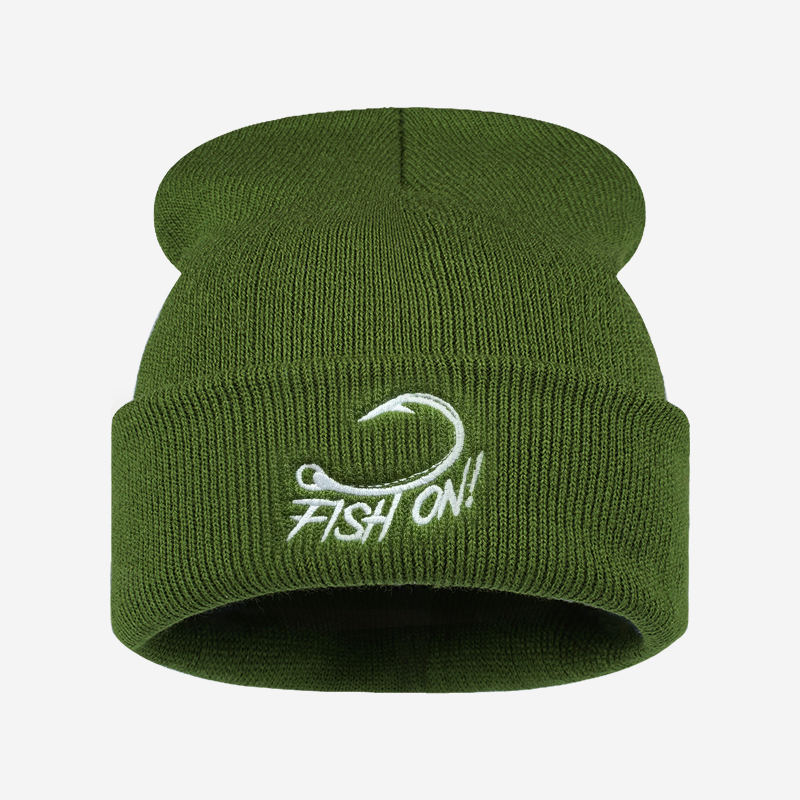 Outdoor Angler Fish On Embroid - Beanie Cuffed Knit recension och pris